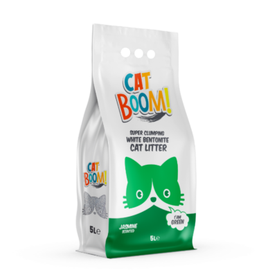 Litière pour chat parfumé au jasmin 5L Cat Boom!