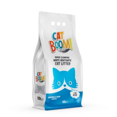 Litière pour chat au savon de marseille parfumé 10L Cat Boom!