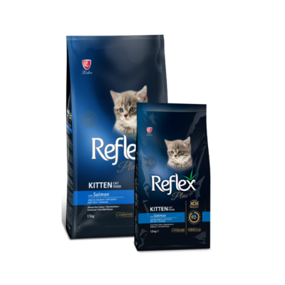 Croquettes pour chaton au saumon 1.5kg Reflex Plus